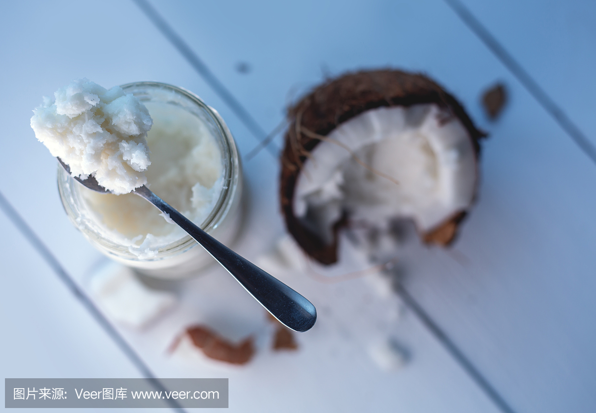集天然椰子产品水疗治疗,化妆品或食品成分